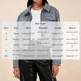 thumbnail image 2 of cocolona Jackets for Women Solid Color Lapel Long Sleeve Crop Coat Loose Casual Zipper Fall Winter Outerwear, 2 of 7