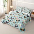 thumbnail image 3 of Erosebridal Rustic Floral Twin Quilt Set,Farm Chicken Rose Twin Coverlet Set For Boys,2pcs, 3 of 7