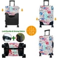 thumbnail image 5 of Luggage Cover Approved Travel Suitcase Protector Postmark Elastic Washable Baggage Covers for 21-24 inch Luggage (M), 5 of 6