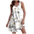 thumbnail image 1 of MKLEKYY Trajes De Baño Completo Mujer Womens Summer Dresses 2024 Loose V Neck Sleeveless Swimsuit Coverup With Pockets Floral/Plain/Eyelet, 1 of 4