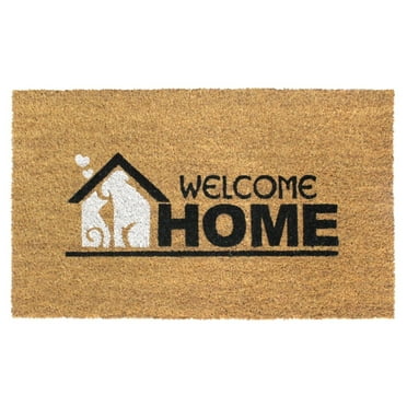 Rugsmith White Machine Tufted Welcome Home Doormat, 18" x 30"