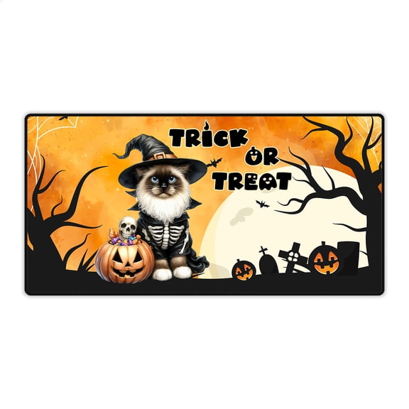 Trick or Treat Ragdoll Needs Candy Happy Halloween Night Desk Mat Full Keyboard Mouse Pad Cat Lover Kitten Owner Gifts Idea Large Mousepad - 02020