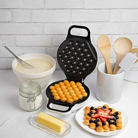 

Bubble Waffle Maker- Electric Non stick Hong Kong Egg Waffler Iron Griddle w FREE Recipe Guide- Ready in under 5 Minutes