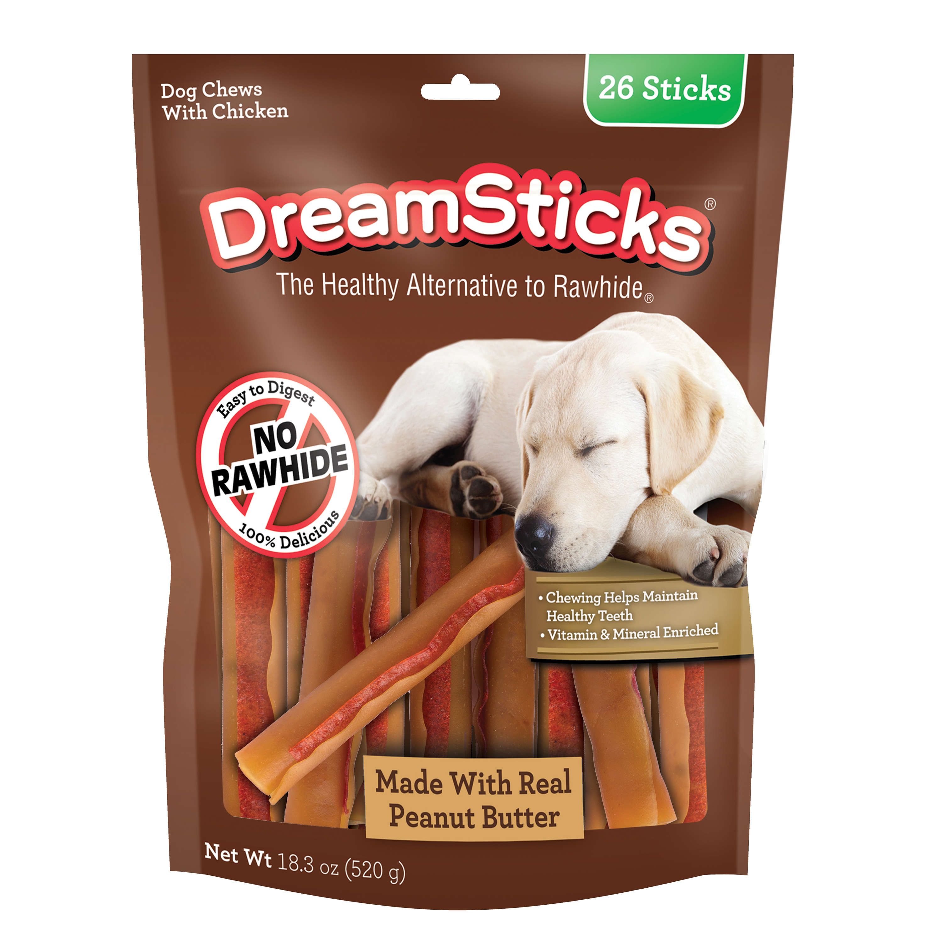 DreamBone DreamSticks Chicken Rawhide-Free Dog Chews, 26-Count