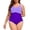 Purple, variant on Womens Tummy Control Plus Size Swimsuit Drawstring Bathing 2026 One Piece Modest Full Coverage Bathing Suit