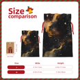 thumbnail image 4 of ZICANCN Christmas Gift Bags, Space Galaxy Golden Waves Stars Reusable Fabric Drawstring Storage Bags with Drawstring, Medium Size, 4 of 7