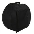 thumbnail image 1 of Compact Snare Drum Bag Backpack Case with Shoulder Strap Outside Pockets Musical Instrument Accessory Black 40x18cm, 1 of 7