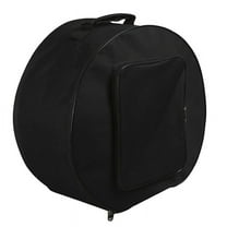 Compact Snare Drum Bag Backpack Case with Shoulder Strap Outside Pockets Musical Instrument Accessory Black 40x18cm