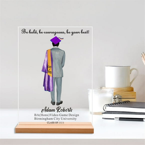 Placa Acrilica Personalizada Para Graduacióngraduation Gifts 2024 Personalized Graduation Gifts For Her Him Erasable Diy Transparent Desktop Decoration Ornaments,1*Decoration Clearance