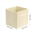 thumbnail image 3 of On Sale,Lidless Solid Color Folding Storage Box Toy Storage Box Household Storage Box Clothes Organizer Box Clutter Box,PENDANE,Beige, 3 of 8
