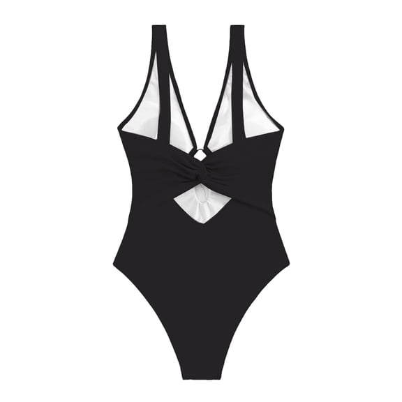 Afdoent One Piece Swimsuit Women Bikini Swimsuit With Tie Straps Solid Color Swimsuit 2026 Beach Vacation Clothes