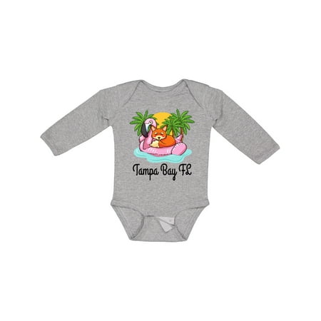 

Inktastic Tampa Bay Florida Flamingo Girls Long Sleeve Baby Bodysuit
