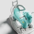 thumbnail image 6 of 4-in-1 Convertible Rocking Horse Balance Bike Ride On Toy with Push Handle, Backrest, Balance Board, 4 Wheels, Sound Button for Toddlers 1-3 -Blue, 6 of 16
