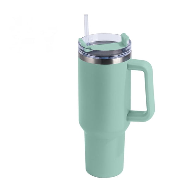 Taza térmica de acero inoxidable con tapa de pajita, 1,2 L