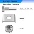 thumbnail image 3 of Kit de clavijas giratorias para puertas de ducha Aoheke Stainless Steel Repair, 3 of 7