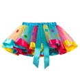 thumbnail image 4 of SDNall Toddler Girls Skirt Cute Star Net Yarn Princess Skirt Multi-Color Skirt Bow Hairpin Suit Age:6-8 Years, 4 of 9