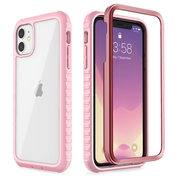 Iphone 11 Case Ulak Clear Heavy Duty Protection Shockproof Rugged Cover Designed Flexible Soft Tpu Bumper Safe Grip Protective Cover For Apple Iphone 11 6 1 Pink Walmart Com Walmart Com