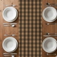 thumbnail image 6 of Brown Black Plaid Table Runner - 108 Inch Long, Kitchen Dining Table Runner Dresser Scarves, Vintage Rustic Star Buffalo Check Farmhouse Decor for Coffee Tables Wedding Party Banquet, 6 of 8