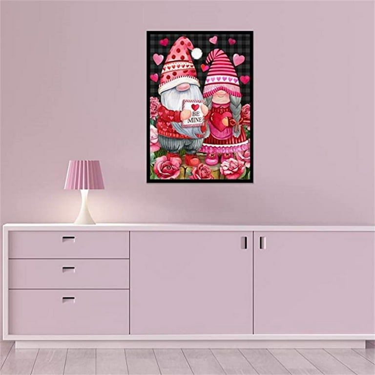  clothmile Happy Valentine's Day Diamond Painting Kits for  Adults Round Full Drill DIY 5d Valentine's Day Diamond Art Kits Painting by  Diamonds Lover Diamond Dots Picture Gem Art Painting Kits