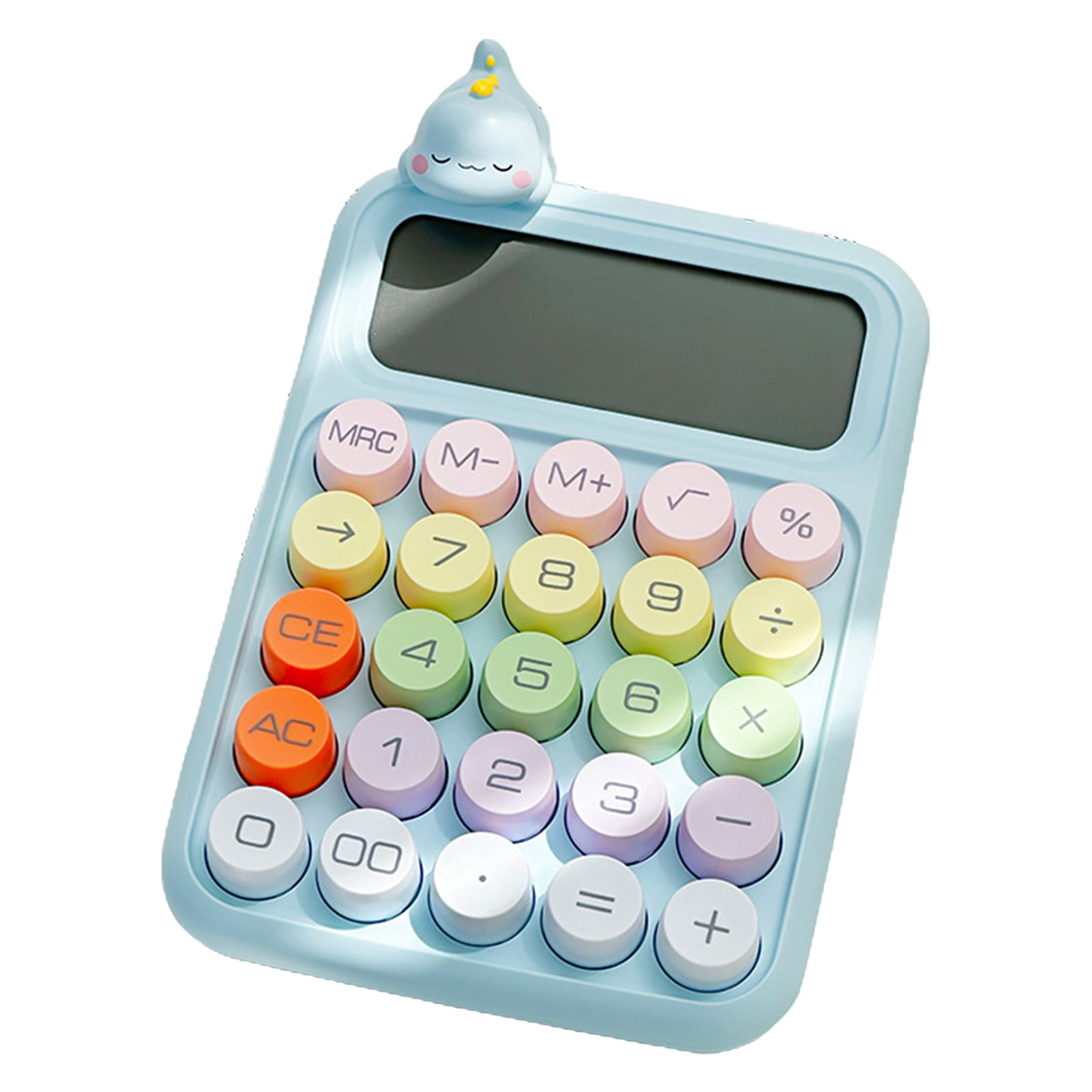 Naierhg Vintage-Inspired Desktop Calculator Large Display 12 Digit Precise Contrasting Colors Easy to Read Calculator