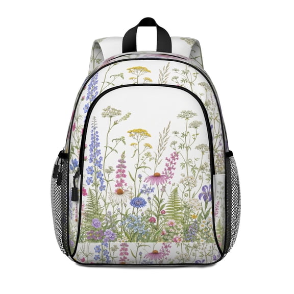 Cute Floral Backpack Oxford Fabric Water Resistant School Travel