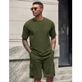thumbnail image 2 of COOFANDY Mens Short Sets 2 Piece Outfits Summer Casual T Shirts and Shorts Set with Cargo Pockets Athletic Tracksuit, 2 of 6