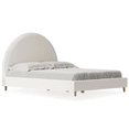 thumbnail image 3 of DG Casa Mila Queen Boucle Arched Headboard Platform Bed, 3 of 11