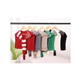 thumbnail image 6 of INSPIRE CHIC Women's Stripes Sweater Shawl Wraps Knitted Knotted Multicolor Fashion Casual Scarf for Travel Office One Size Wine-Red, 6 of 6