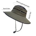 thumbnail image 3 of Outdoor Wide Brim Sun Hat for Women Men, Breathable Fisherman Hat with UV Sun Protection for Travel Hiking Beach Fishing, 3 of 6
