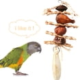 thumbnail image 3 of Bird Hanging Toy Wooden: Natural Parrot Chewing Toy Bird Cage Toy for Parakeets, 3 of 4