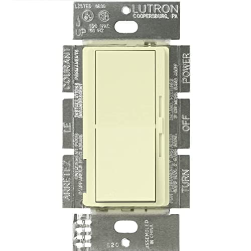 Lutron Diva Electronic Low Voltage Dimmer Switch, 300-Watt, Single-Pole or 3-Way, DVELV-303P-AL, Almond