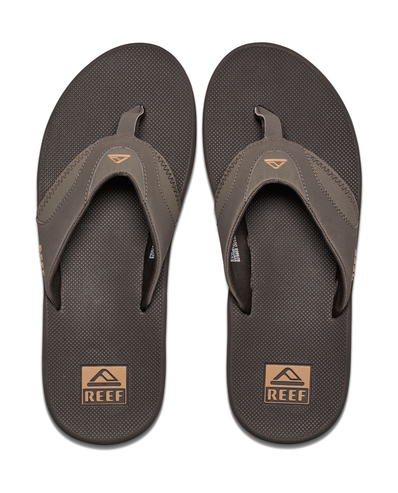 Reef Men's Sandal Fanning, Bottle Opener Flip Flops, Brown/Gum, 5 - image 2 of 2