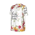 thumbnail image 6 of Fotbe Home Sweet Home Floral Baseball Jersey Shirt for Men and Women, Casual Short Sleeves Button Down T-Shirt-4X-Large, 6 of 9