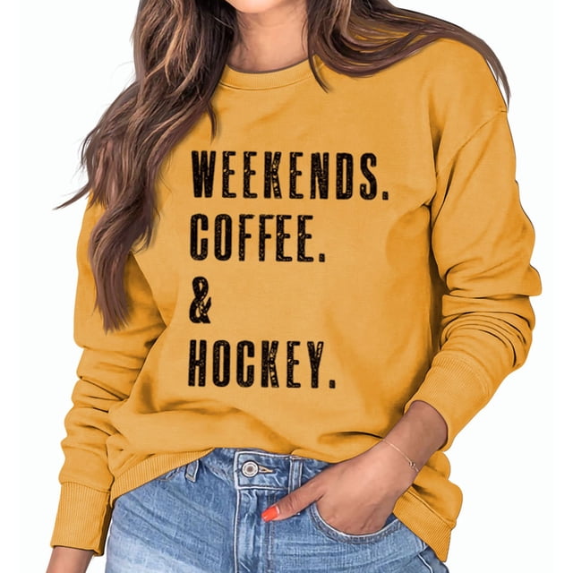 Sudadera holgada con cuello redondo, manga larga, con estampado de letras, para mujer, talla XXL, color amarillo, para primavera y otoño