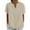 Beige, variant on Seductiva Women's Dress Shirts Long Sleeve Women Women's Fashionable Casual V Neck Short Sleeve Cotton and Linen Top Shirt Wrinkle-Free Solid Work Blouse Loose Tees