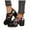 Red, variant on Platform Ankle Boots for Women Floral Print Lug Sole Chunky Heel Elastic Splicing Low Top Booties