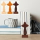 thumbnail image 1 of Crucifijo de madera decorativo con base | Adorno de cruz de madera magnética | Arte de mesa religioso hecho a mano | Elegante figura espiritual para el hogar | 10,4x6x1,5cm | Regalo duradero para, 1 of 6