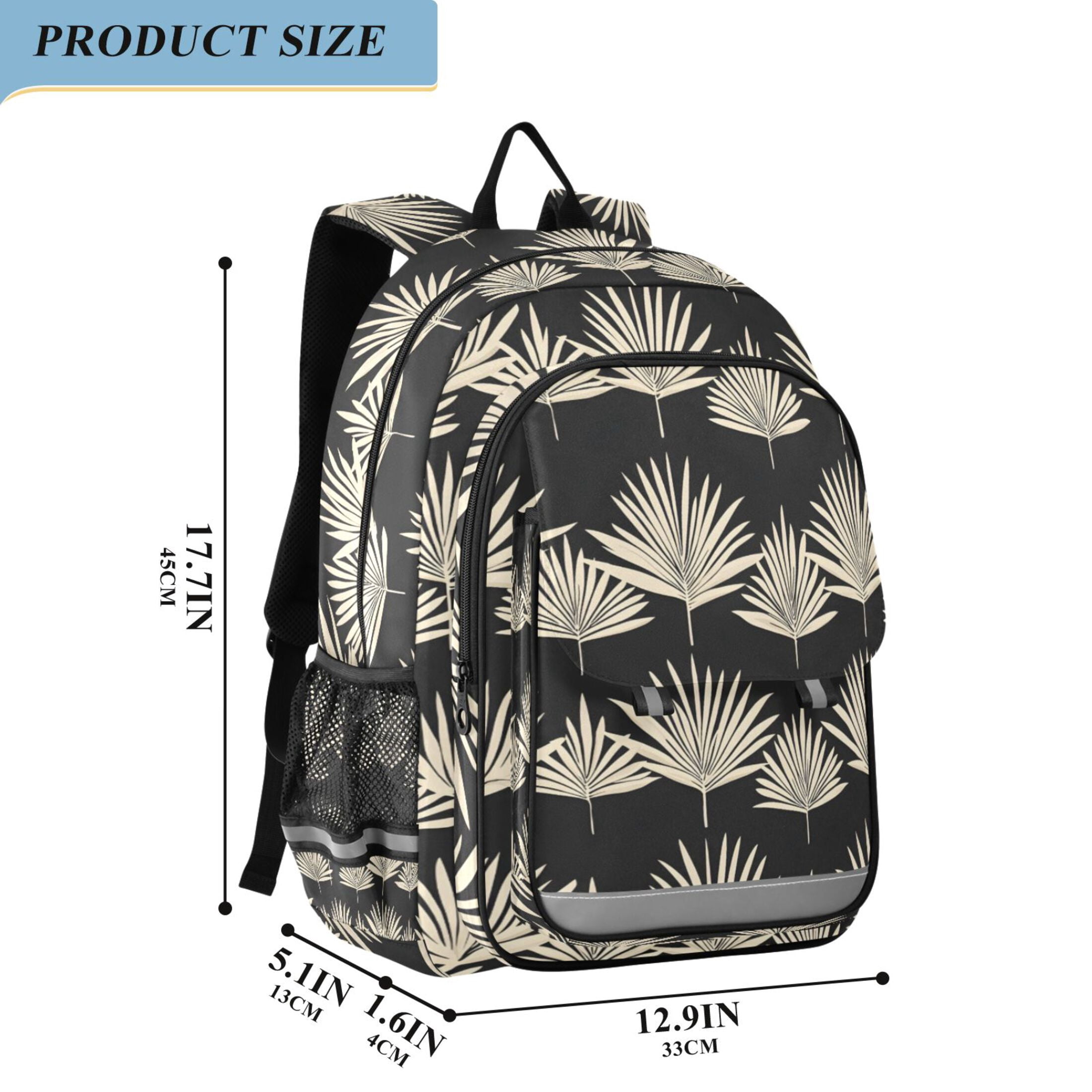 ALAZA Vintage Retro Leaf Laptop Backpack Purse Travel Bag Casual School Bookbag Rucksack for Women Men