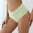 thumbnail image 6 of qolati 3 Pack Seamless Briefs Underwear for Women Soft Cheeky Bikini No Show Ice Silk Underwear Ladies V-Waist Hipsters Panties, 6 of 6