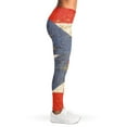thumbnail image 4 of Retro Puerto Rican Flag Print Leggings, Puerto Rico Sexy Yoga Leggings For Women., 4 of 5