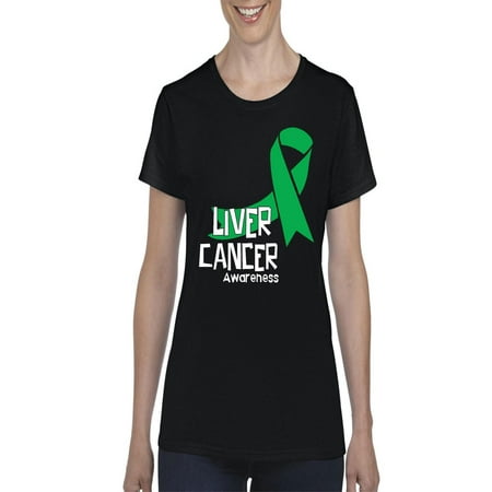 Liver Cancer Awareness Women Shirts T-Shirt Tee