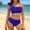 Blue, variant on EliteGoogv Big Girls Two Pieces Swimsuits Tropical Style Spaghetti Straps Bikini Sets Solid Color Stretchy Bathing Suit Training Swimsuit Swimwear For Girls,Purple,15-16Y