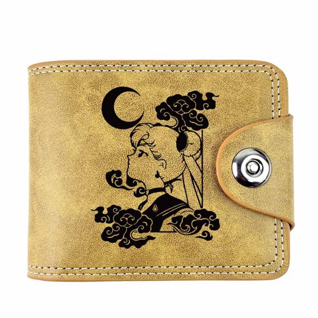Cartera plegable delgada con personajes de anime de Sailor Moon