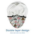 thumbnail image 4 of Shower Caps,Cute Pitbull Terriers Dog and Flower Waterproof Shower Cap for Women 4 Pieces,Double Reusable Hair Cover for Shower PEVA Elastic Stretch Hem, 4 of 7