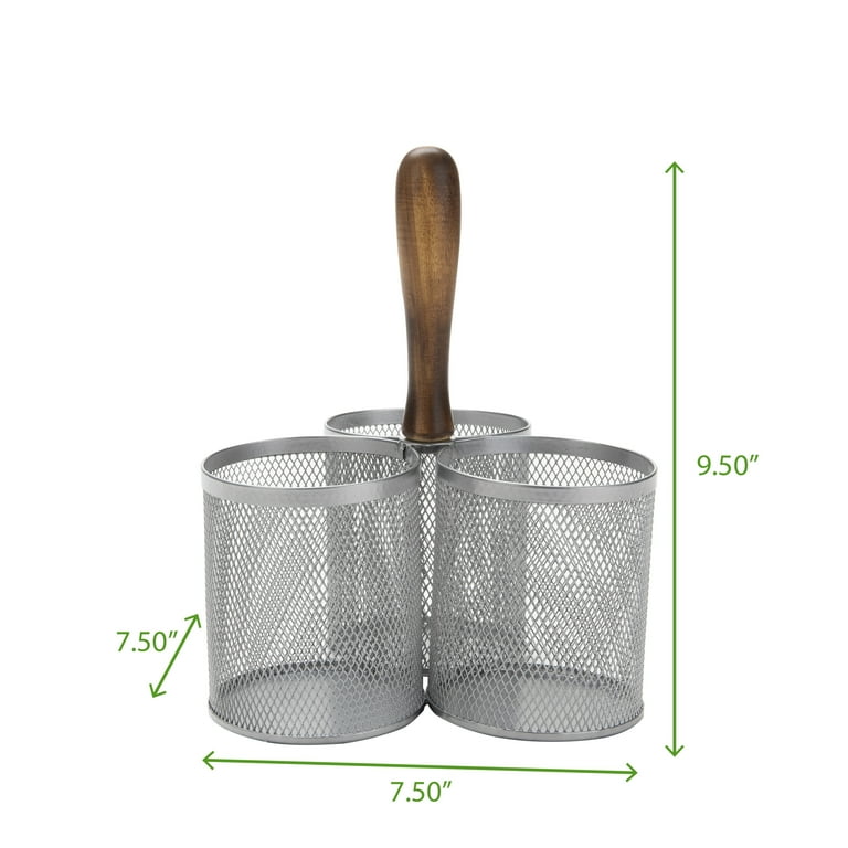 3-Section Black Mesh Cutlery Caddy, Utensils Caddy, Cutlery Holder, Serve Ware Holder, Flatware Organizer 3-Section Black Mesh Cutlery Caddy, Utensils Caddy, Cutlery Holder, Serve Ware Holder, Flatware Organizer