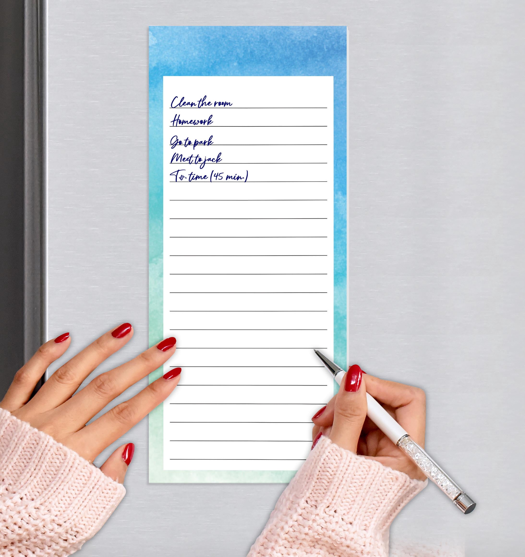 Inkdotpot Pack of 3 Magnetic Fridge To-Do List Notepads- Magnetic Memo Pads For Refrigerator-(50 Sheets Each)-N0