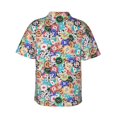 thumbnail image 3 of Goofa Colored Casino Chips Hawaiian Shirt for Men, Unisex Summer Beach Casual Short Sleeve Button Down Shirts,Aloha Tropical Floral print shirt-Small, 3 of 9