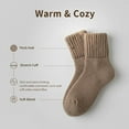 thumbnail image 2 of Women's Solid Mid Calf Socks, 2026 New Cozy Soft Comfy Warm Thick Cute Knit Crew Socks Multipack for Fall and Winter(5pcs), 2 of 5