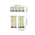 thumbnail image 2 of 3pcs Kitchen Curtain Set with Valance and 2 Tier Panels, Light Filtering Thermal Cafe Curtains for Small Window, Basement, Bathroom, Laundry Room and Dining Area Decor, Navy, 2 of 9
