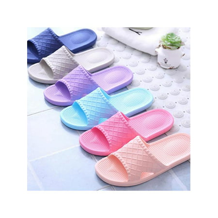 MarinaVida Indoor Shower Bath Slippers Women & Men Non-Slip Home Bathroom Sandals (Best Non Slip Slippers For Elderly)